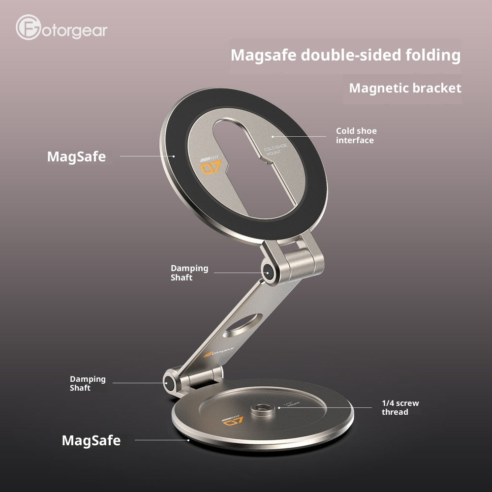 Professional Photography Cold Shoe-Port Accessories Mobile Phone Double Magnetic Bracket