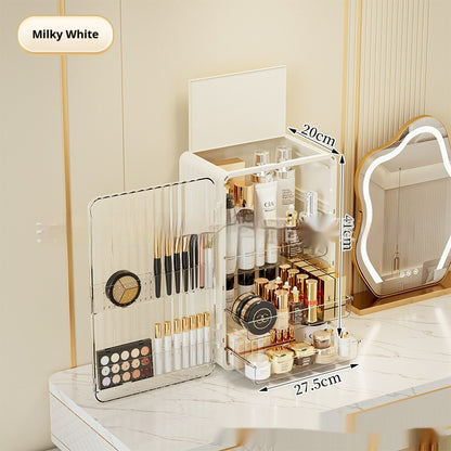 Light-luxury, High-capacity Skincare Organizer For The Desk
