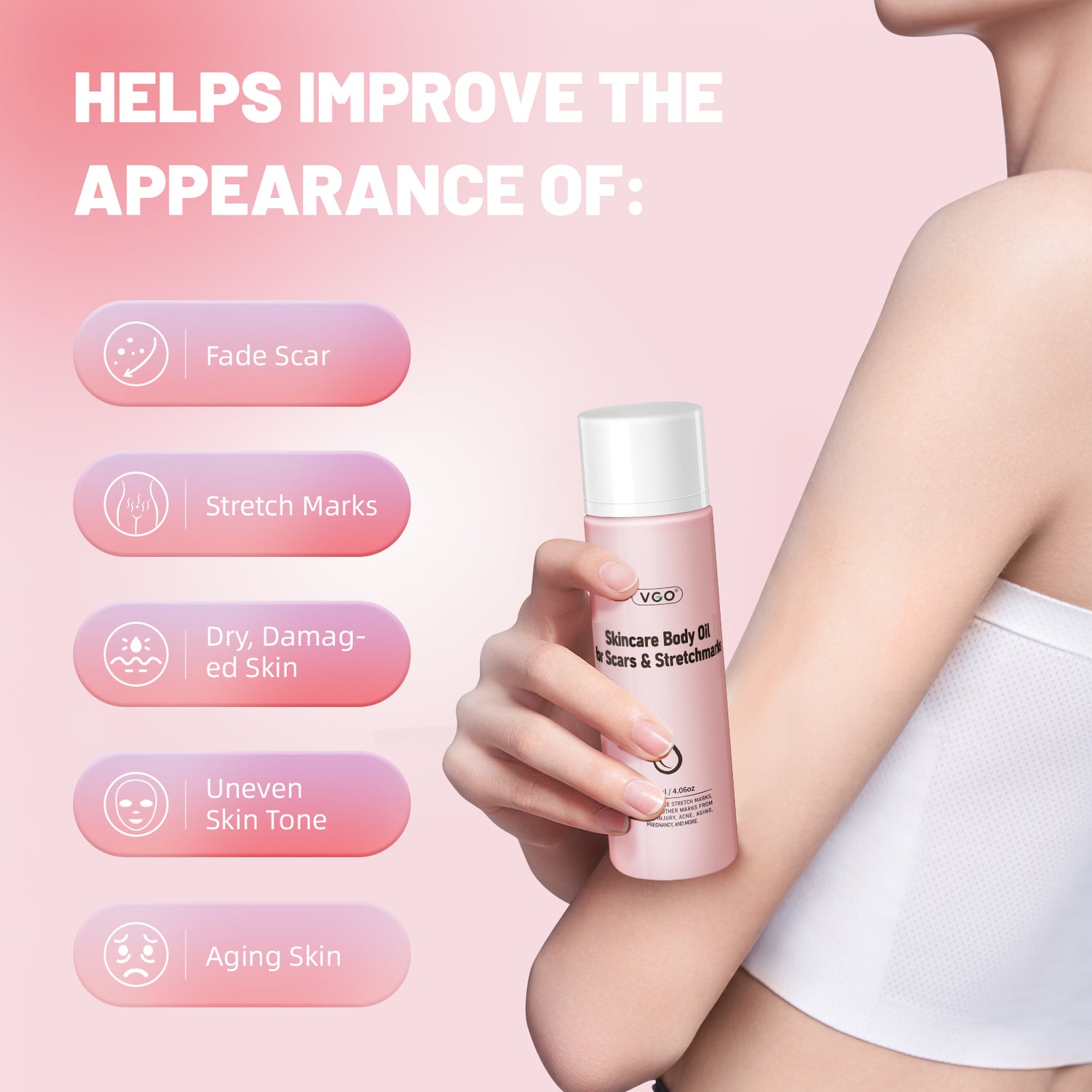 Skincare Body Oil For Scars &amp; Stretchmarks